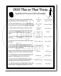 Let's embark on a journey of marriage, shall we? 1920 Birthday Trivia Game 1920 Birthday Parties Fun Game Etsy In 2021 Trivia Trivia Questions And Answers Trivia Games