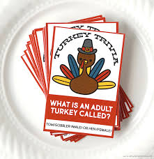 You can make each square a math equation, a riddle, or a piece of trivia. Free Printable Turkey Trivia Cards Artsy Fartsy Mama