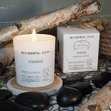 Explore candles with our fragrance, gardenia tuberose! Burn In The Afternoon Tuberose Gardenia Orange Blossom Cedar Wood Scented Candle White Boarding Pass Soy Candle 5 6oz Candles Aromatherapy Candles Patte Blanche Com