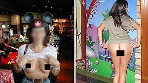 Naked theme park FLASHERS: Cheeky babes STRIP OFF at Disneyland as craze  goes viral - Daily Star
