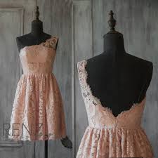 2016 Peach Lace Bridesmaid Dress One Shoulder Wedding Dress A Line Prom Dress Sho With Images Lace Bridesmaid Dresses Ruffles Bridesmaid Dresses Peach Bridesmaid Dresses