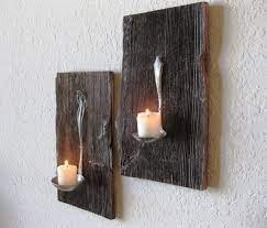 These antique wooden candle holder are not only aesthetically appealing but also are very durable and can last for a long time even after daily rough alibaba.com offers multiple varieties of these antique wooden candle holder in different shapes, sizes, colors, thickness, and all other aspects. Reclaimed Barn Wood Salvaged Antique Metal Ladle Candle Holder Sconce Wall Art Set Of 2 Kerzenhalter Holz Scheunenholz Wandkerzenhalter