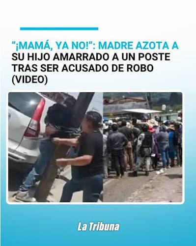 VIRAL ⚠️📹 Un video que circula ampliamente en redes sociales ha generado  controversia al mostrar el momento en que una mujer golpea con un cinturón  a su hijo, quien permanecía amarrado a