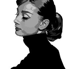 Audrey Hepburn Elegant Geometric Art Low Poly Sticker