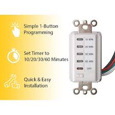 We did not find results for: Bathroom Fan Auto Shut Off 5 10 15 30 Minute Outlet Countdown Electrical Wall Switch Timer White Plug In Outlets 2 Pack On Sale Overstock 29805200