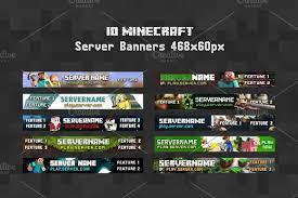 Here's a free animated banner! 10 Minecraft Server Banners 468x60 Pre Designed Photoshop Graphics Creative Market