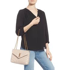 Shop women's saint laurent loulou bags. Saint Laurent Small Loulou Leather Shoulder Bag Alternate Color Light Natural Saint Laurent Bags Leather Shoulder Bag