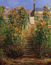 the steps at vetheuil 1881 painting claude oscar monet oil paintings monet art monet paintings art painting oil