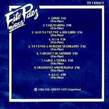 That's the case of giros, 11 y 6, yo vengo a ofrecer mi corazón and cable a tierra. Lautaro Dores Arte Argentino 35 Anos De Giros Giros Es El Segundo Album De Estudio Del Musico Argentino Fito Paez Fito Paez Origen Del Rock Rock En Espanol
