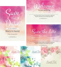 Complete the provided fields on the invitation template to add your own message and change the colors to match the theme of your event. Watercolor Wedding Cute Cards Vector Free Download