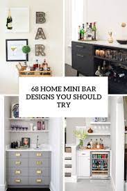 Home bar cabinet with drawers and sliding tables, space saving furniture design. 68 Home Mini Bar Designs You Should Try Digsdigs