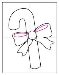 On the opposite side draw the other candy cane. How To Draw A Candy Cane Art Projects For Kids