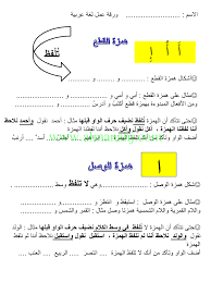 اوراق مراجعة همزة الوصل وهمزة القطع الصف الرابع لغة عربية الفصل الثاني 2017 2018 المناهج الإماراتية