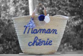 L Atelier Des Petites Bauloises Panier Maman Cherie Panier Panier En Osier Sac De Plage