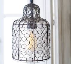 Harlowe Wire Glass Indoor Outdoor Pendant Pottery Barn