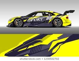 Black And Yellow Car Design Race Car Livery Design Vector Graphic Abstract Stripe Racing Background Kit Car Wrap Design Car Decals Car Wrap