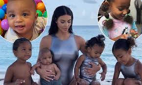 West first gained media attention as a friend and stylist. Kim Kardashian Shares Heart Melting Pics Of Six Year Old Daughter North And Ten Month Old Son Psalm Daily Mail Online