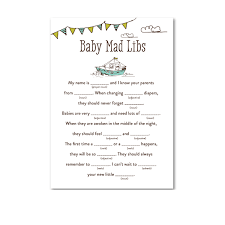 Planning a baby shower starts with a simple question: Free Printable Baby Shower Nautical Boat Ship Baby Boy Activity Mad Libs Instant Download Instant Download Printables