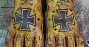 Tattooed And Branded Gloves Greezmunky Kustoms Leather Gloves Leather Work Gloves Gloves