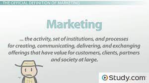 Now that you know what marketing is, you can find the d efinition of branding, marketing, advertising, promotion, sales here. Introduction To Marketing Definition And Applications Video Lesson Transcript Study Com