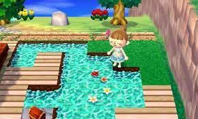 Acnl Qr Code Paths Pattern Wood Deck With Water Motifs De Sol Decoration Animale Motifs Animal