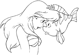 Scuttle looking up pdf link. Flounder Little Mermaid Coloring Pages Novocom Top