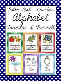 Cursive Polka Dot Alphabet Letter Sound Set Fountas