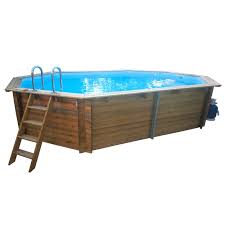 Piscine Bois Pretoria 6 60 X 4 80 X 1 30 M Piscine Bois Piscine Octogonale Piscine