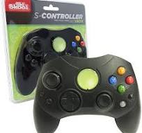 Old Skool Black Wired S-Type Controller for (Original XBOX)