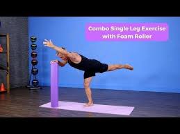 Pilates Mat Single Leg Squat To Hinge With Foam Roller Youtube Roller Workout Pilates Roller Foam Roller