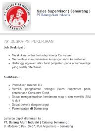 Banyak orang mengharapkan dan menginginkan kesuksesan dengan harapan memiliki pekerjaan. Lowongan Kerja Pt Batang Alum Industrie 2017 2018 Kerjasurabaya Com Info Lowongan Kerja Di Surabaya Terbaru 2020