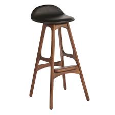 They go well with a variety of home decor, and are particularly effective in a contemporary eating or entertaining area. Tangent Modern Walnut Black Bar Stool Eurway