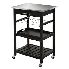 Kitchen islands & carts to reflect your style and inspire your home. Homcom Pine 3 Tier Multifunction Rolling Kitchen Island Cart With Open Storage Shelves Wine Rack Stainless Steel Top Buy Online In Fiji At Fiji Desertcart Com Productid 205062077