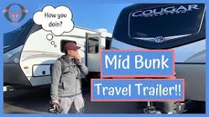 Having a travel trailer with two bedrooms gives everyone more space and privacy on long camping trips. Mid Bunk Travel Trailer 2020 Keystone Cougar 31mbs New Floorplan Youtube