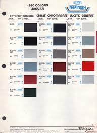 Jaguar Paint Chart Color Reference