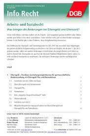 Hintergrund ist, dass mütter und väter sich in der ersten zeit nach der geburt um ihren nachwuchs kümmern können. Anderungen Beim Elterngeld Plus Und Der Elternzeit Dgb Rechtsschutz Gmbh