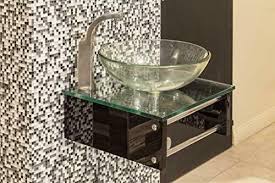 After doing so, browse models of bathroom sinks and vanities and do your bathroom remodeling around the type of bathroom sink or cabinet you select. Modern Wall Mounted Glass Sink Espresso Bathroom Vanity Faucet Combo18inch For Sale Online Ebay