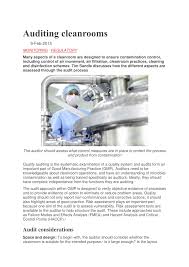 In any business, keeping pests in check is important, particularly because businesses must follow safety and sanitation guidelines set by. Pdf Auditing Cleanrooms