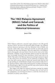 Check spelling or type a new query. Pdf The 1963 Malaysia Agreement Ma63 Sabah And Sarawak And The Politics Of Historical Grievances