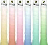 6 Pcs Tennis Racket Overgrip Tape - Gradient Color Anti-Slip Sweat Absorbent Grips For Badminton, Hockey