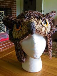 Realistic Owl Hat Pattern By Scarlett Royal Owl Crochet Patterns Owl Hat Crochet Kids Hats