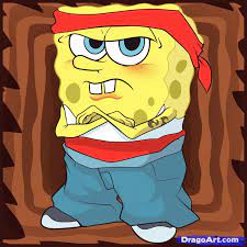 Here Is What Your New Gangster Version Of Spongebob Looks Like When You Are All Done Description From Helloki Spongebob Drawings Spongebob Wallpaper Spongebob