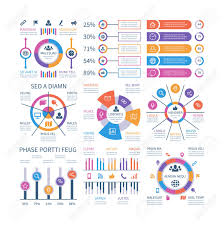 Financial Infographic Business Bar Graph And Flow Chart Economic