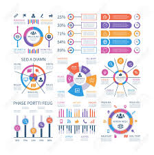 financial infographic business bar graph and flow chart economic