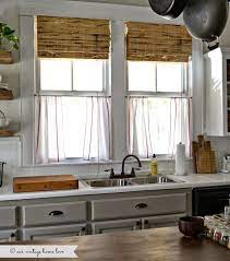 Hello I Thought I Would Pop In And Share A Couple Of Big Changes In Our Farmhouse Style Kitchen Curtains Vintage Kitchen Curtains Farmhouse Kitchen Curtains