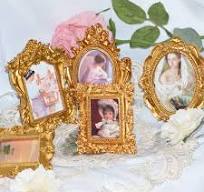 40 marcos de fotos de resina vintage, mini marco de fotos dorado con  soporte, exhibición de fotografía, marcos pequeños en miniatura antiguos  para ...