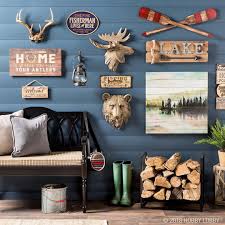 Live Your Best Lodge Life With Stylish Accent Pieces Wall Decor And More Cabin Wall Decor Mountain House Decor Cottage Decor