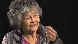 Athabascan Moosehide Tanning & Sewing (2 of 23): Talking with Dena'ina  Elder Helen Dick