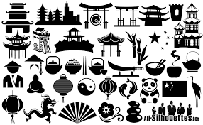 China Symbols Silhouettes Vector Eps Free Download Logo Icons Brand Emblems Japan Painting Symbols China Icon