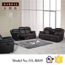 Yilin Furniture Manufacturer Genuine Leather Living Room 1 2 3 Recliner Sofa Sets Reclining Sofa Living Room Sofa Design Sofa Set